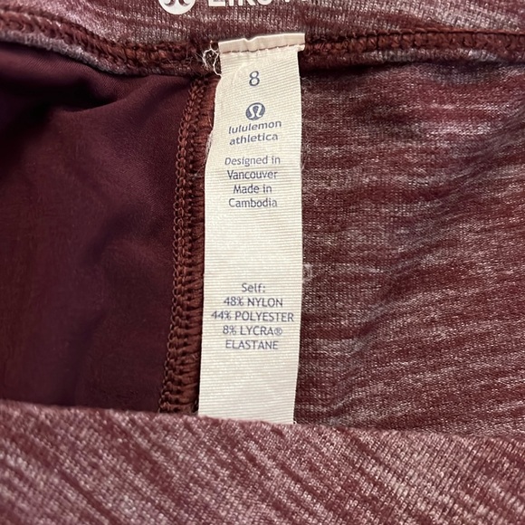 LULULEMON maroon skirt - LIKE NEW - Picture 7 of 7